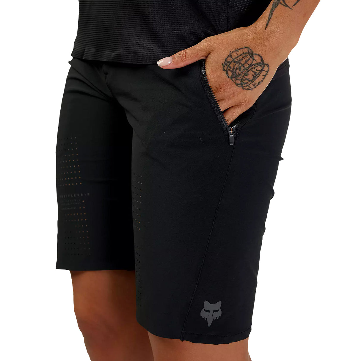 Pantaloncini Fox mtb donna Flexair - Nero nero - L