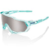 100% Speedtrap glasses - Polished Translucent Mint HiPER Silver Mirror
