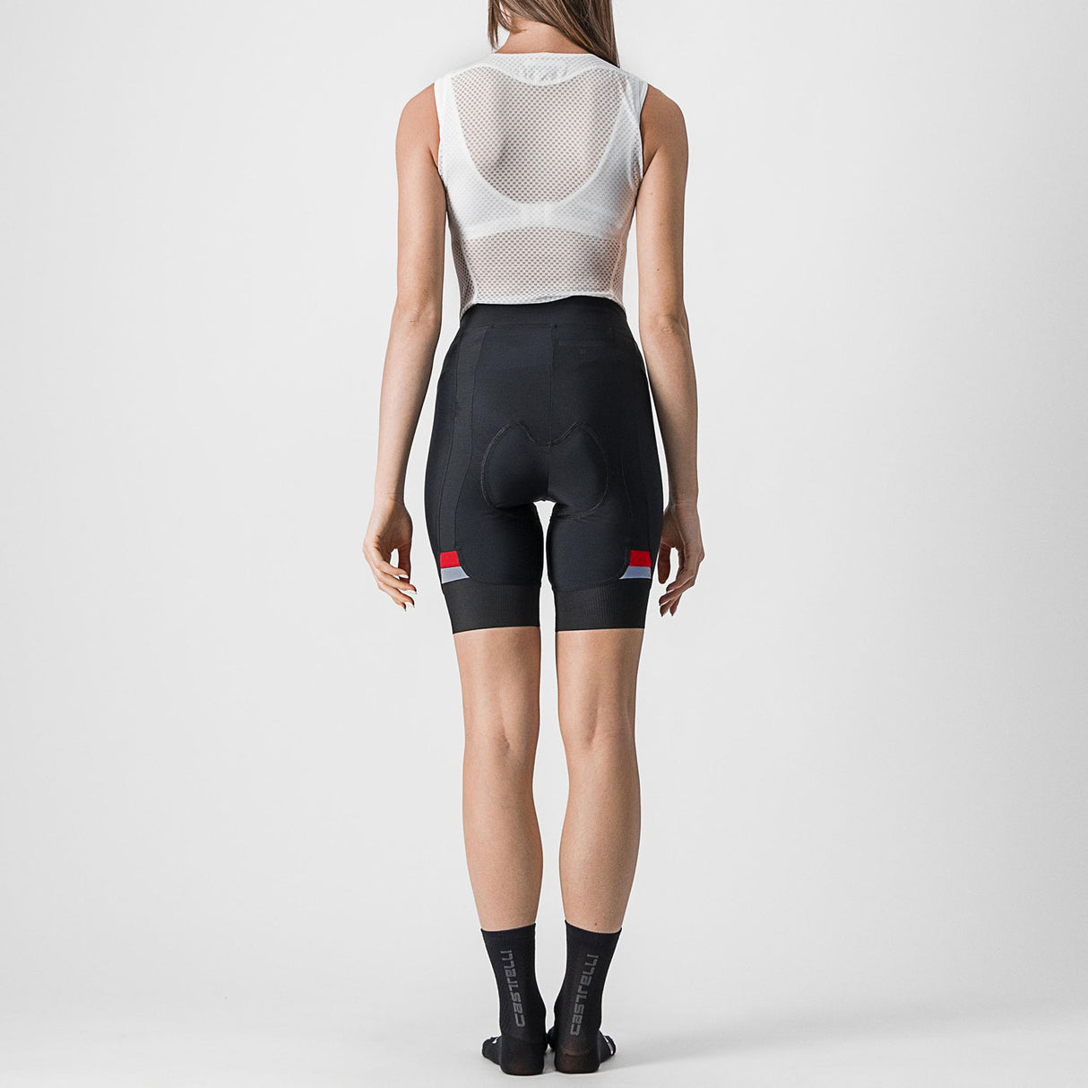 Pantaloncini donna Castelli Prima - Nero rosa - M