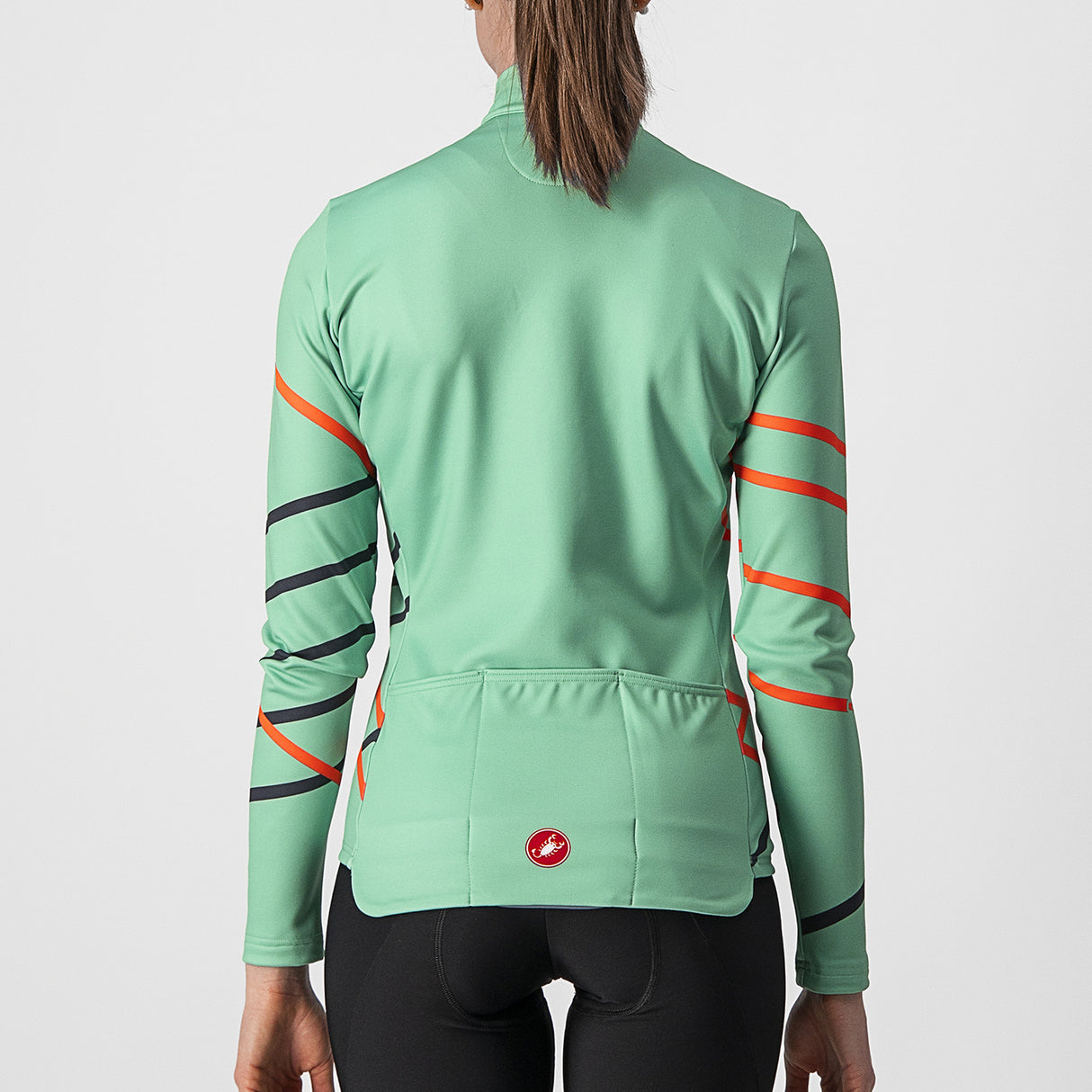 Maglia maniche lunghe donna Castelli Diagonal - Verde Acqua - M
