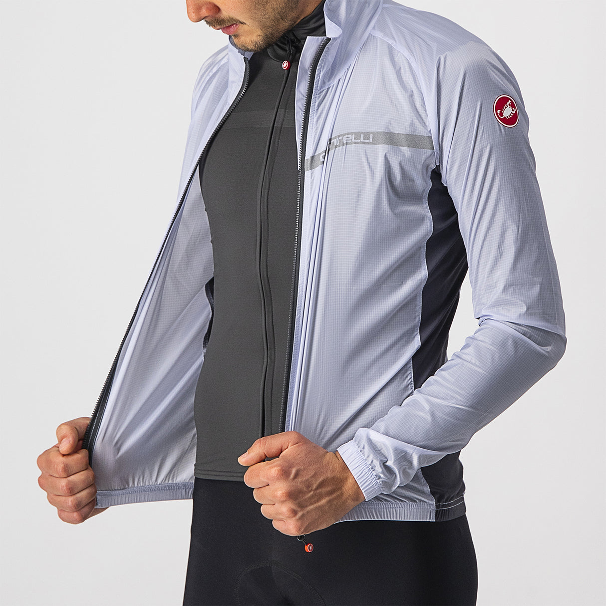 Mantellina Castelli Squadra Stretch - Grigio - C