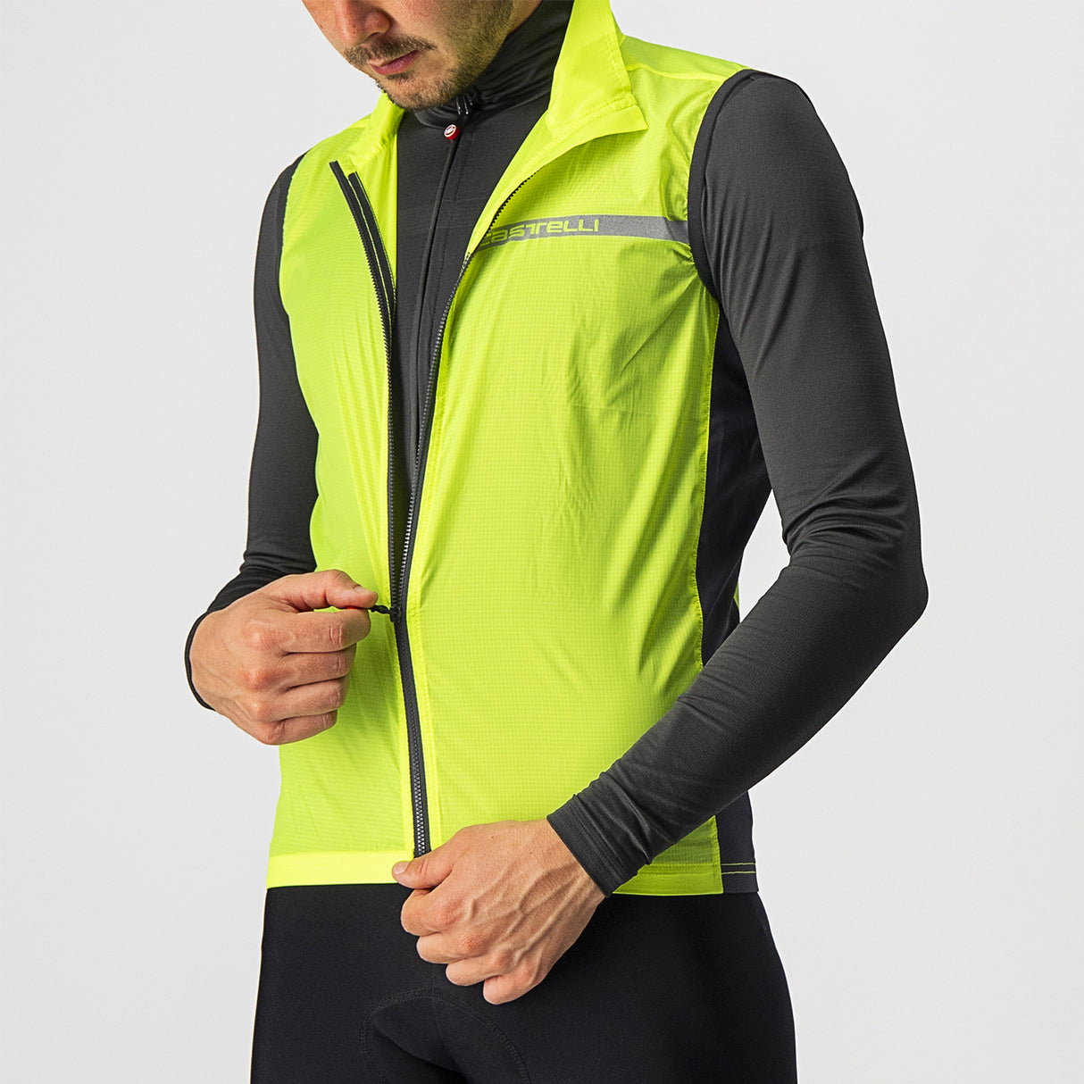 Gilet Castelli Squadra Stretch - Giallo Fluo - L