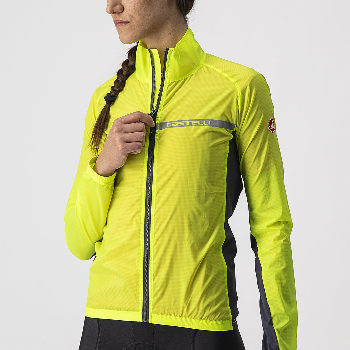 Mantellina Donna Castelli Squadra Stretch - Giallo Fluo - F