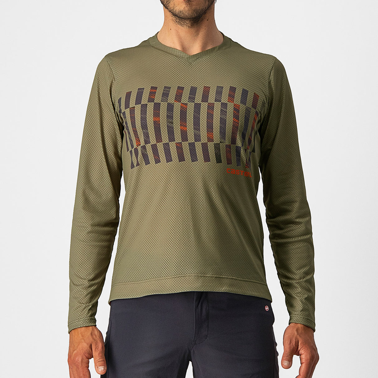 Maglia maniche lunghe Castelli Trail Tech Tee - Verde scuro - M