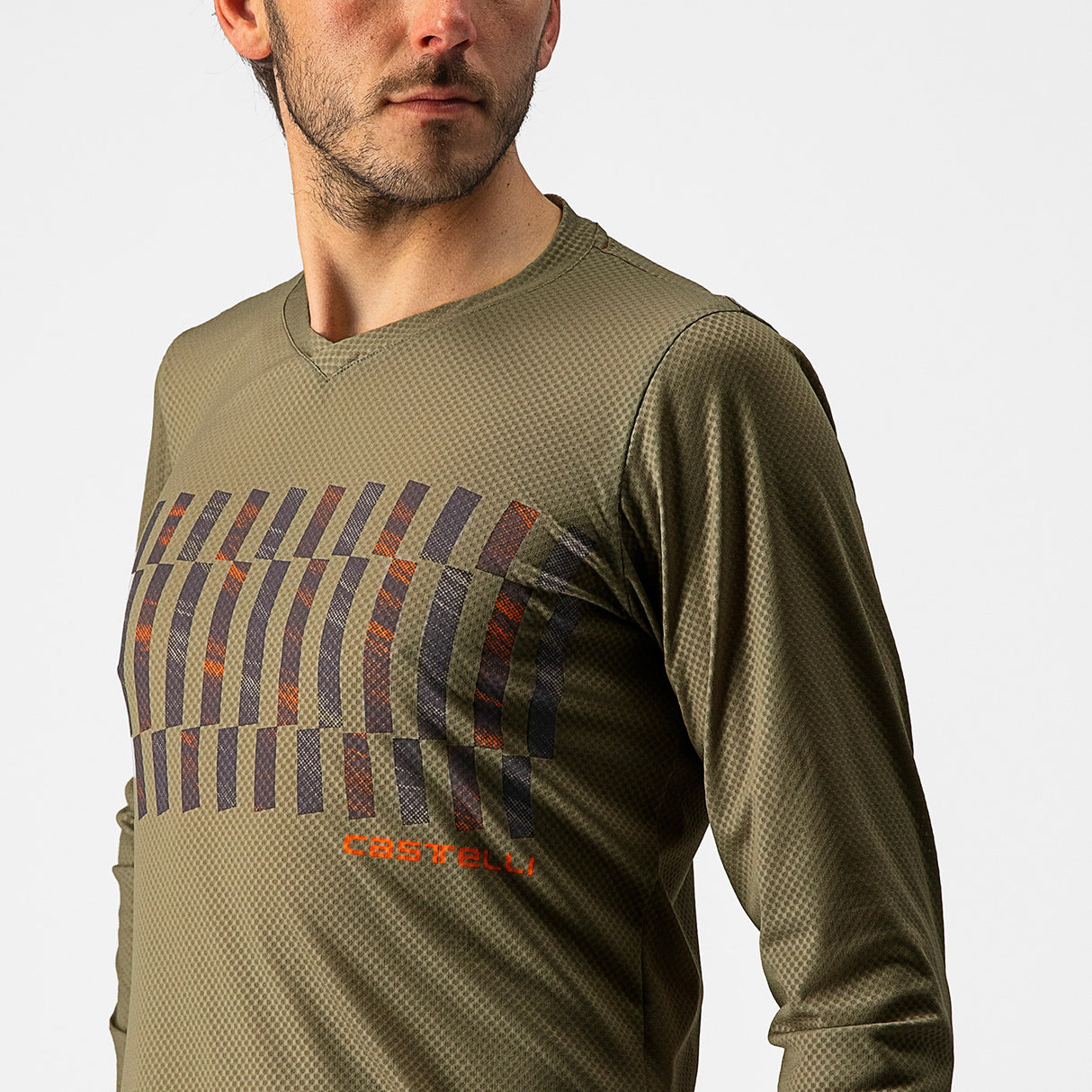 Maglia maniche lunghe Castelli Trail Tech Tee - Verde scuro - O