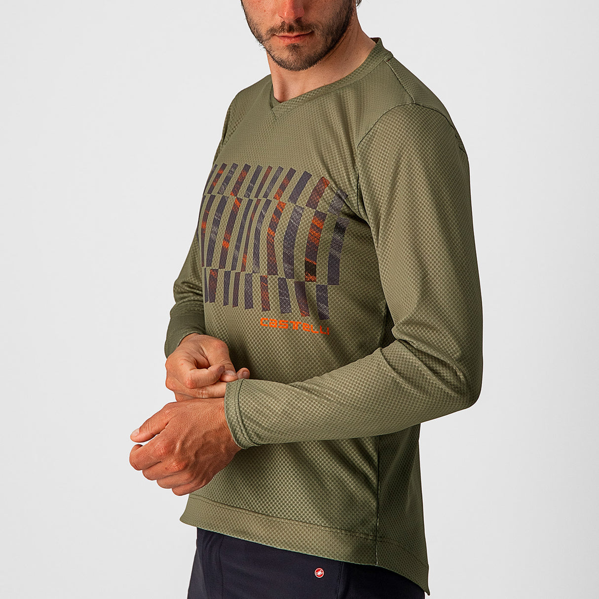 Maglia maniche lunghe Castelli Trail Tech Tee - Verde scuro - P