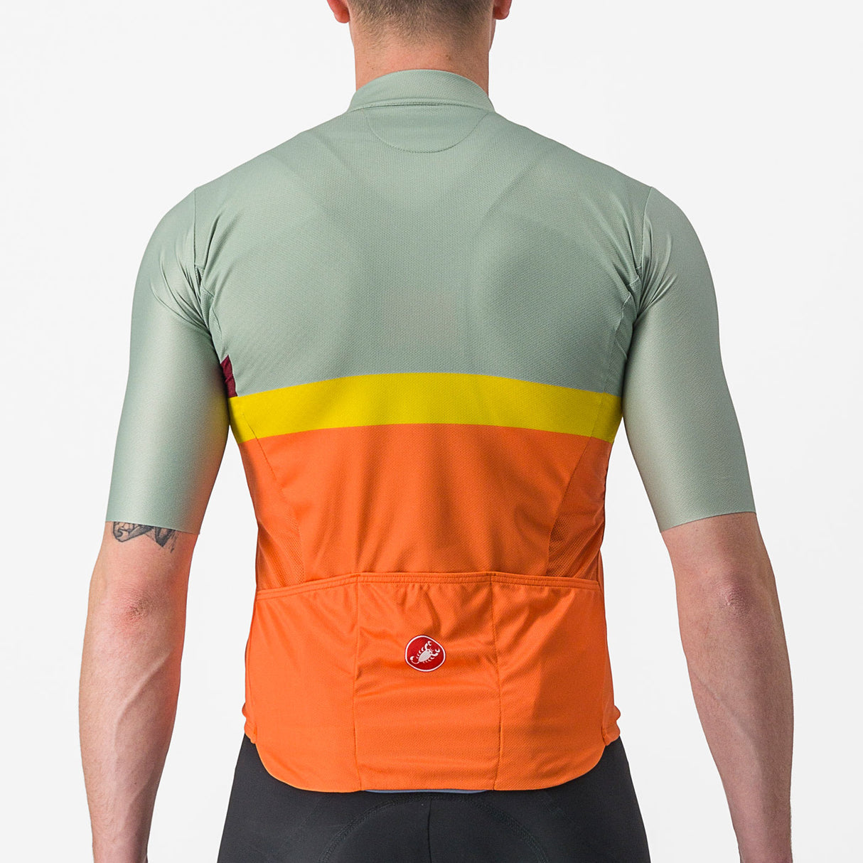 Maglia Castelli A Blocco - Verde arancio - P