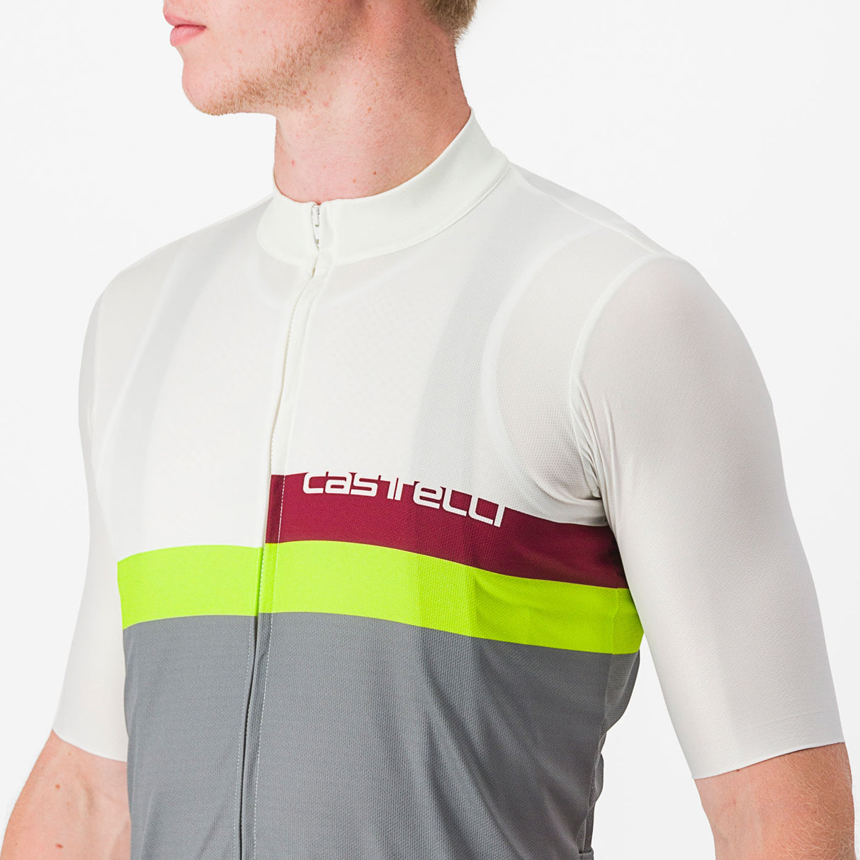 Maglia Castelli A Blocco - Bianco grigio - C