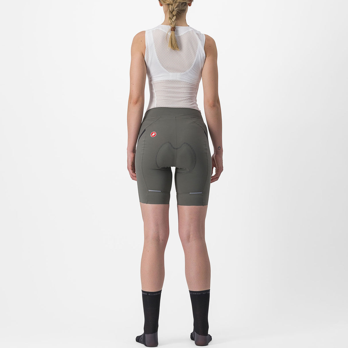 Pantaloncini donna Castelli Velocissima 3 - Grigio chiaro - M