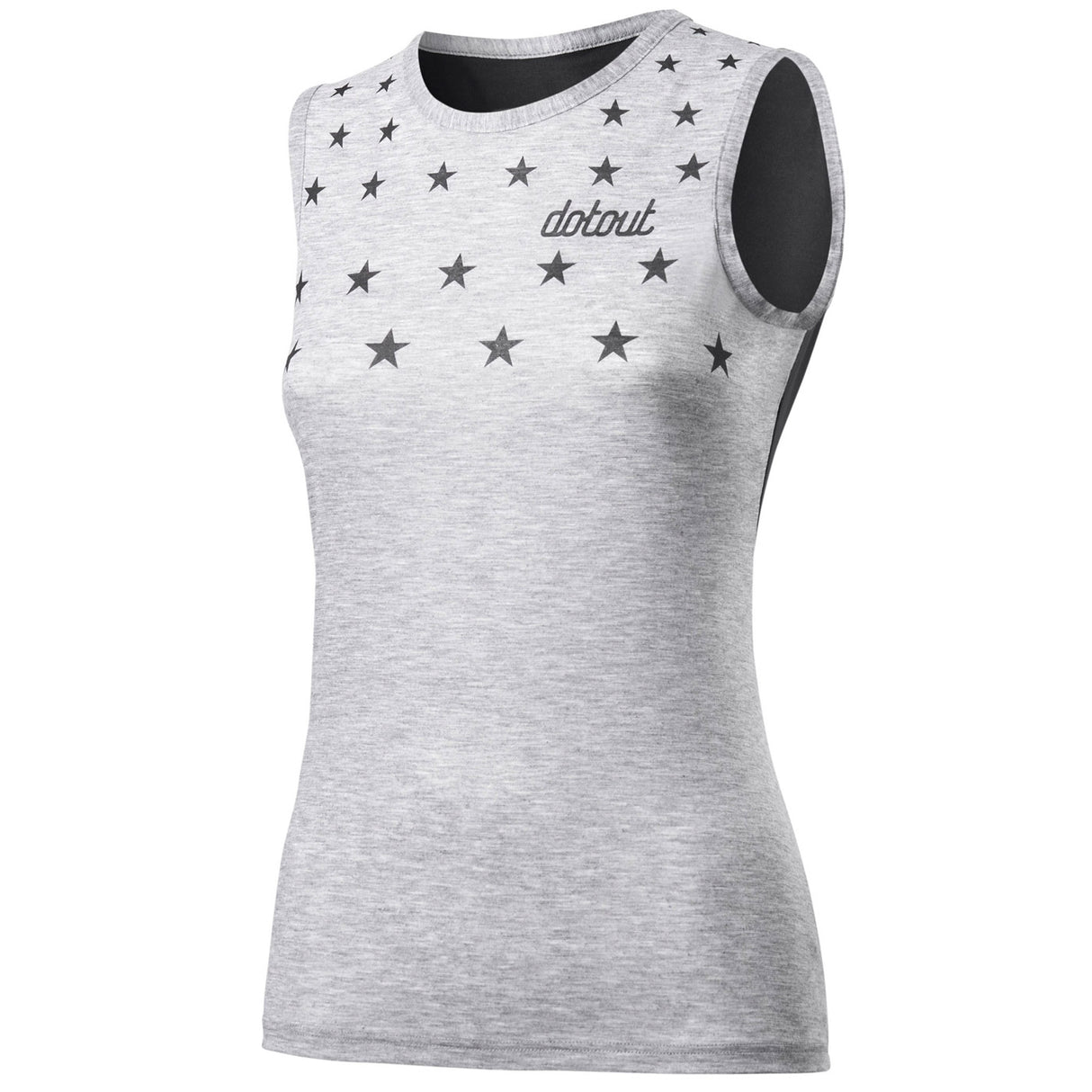 T-shirt senza maniche donna Dotout Stars Muscle - Nero - C