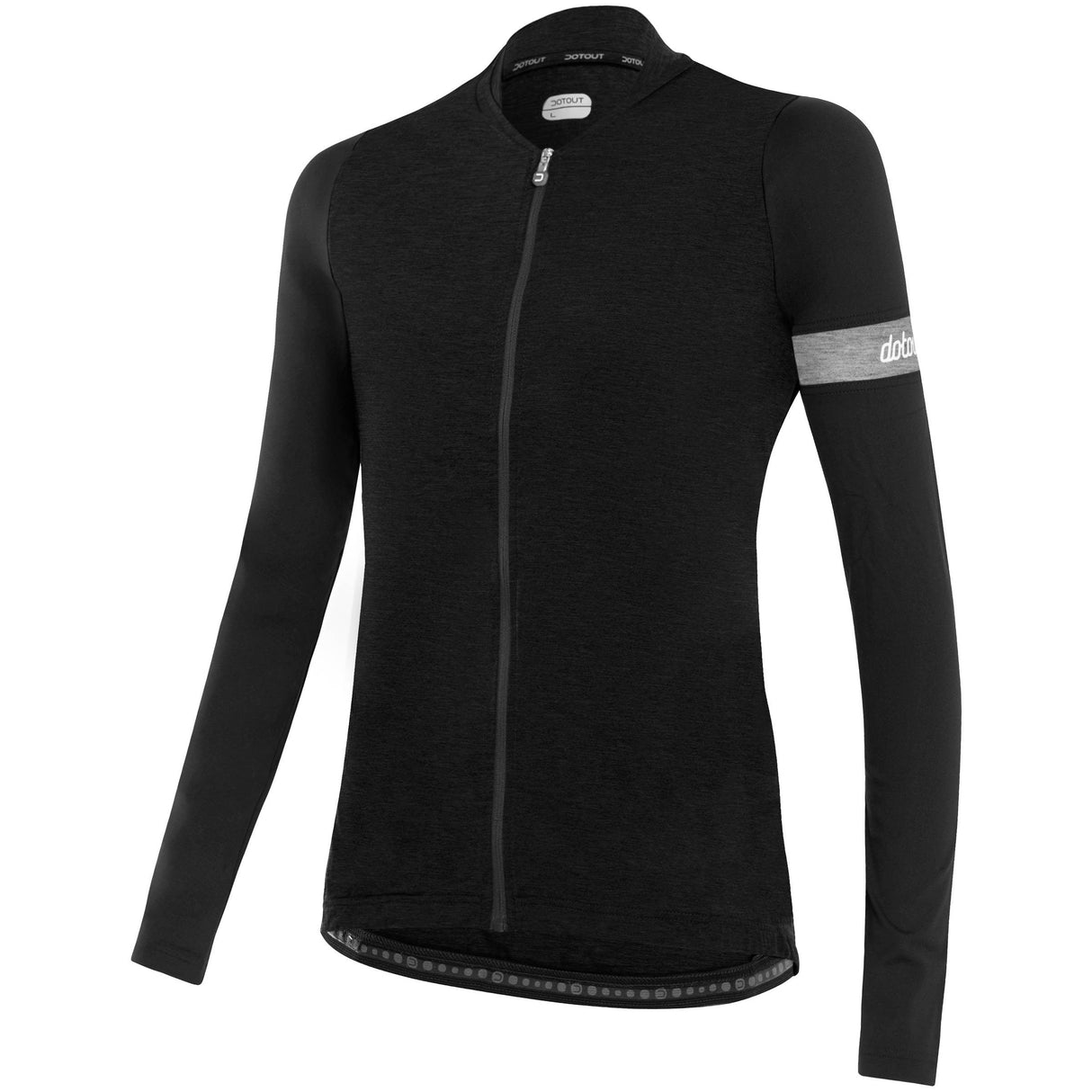 Maglia donna a maniche lunghe Dotout Block - Nero grigio - L