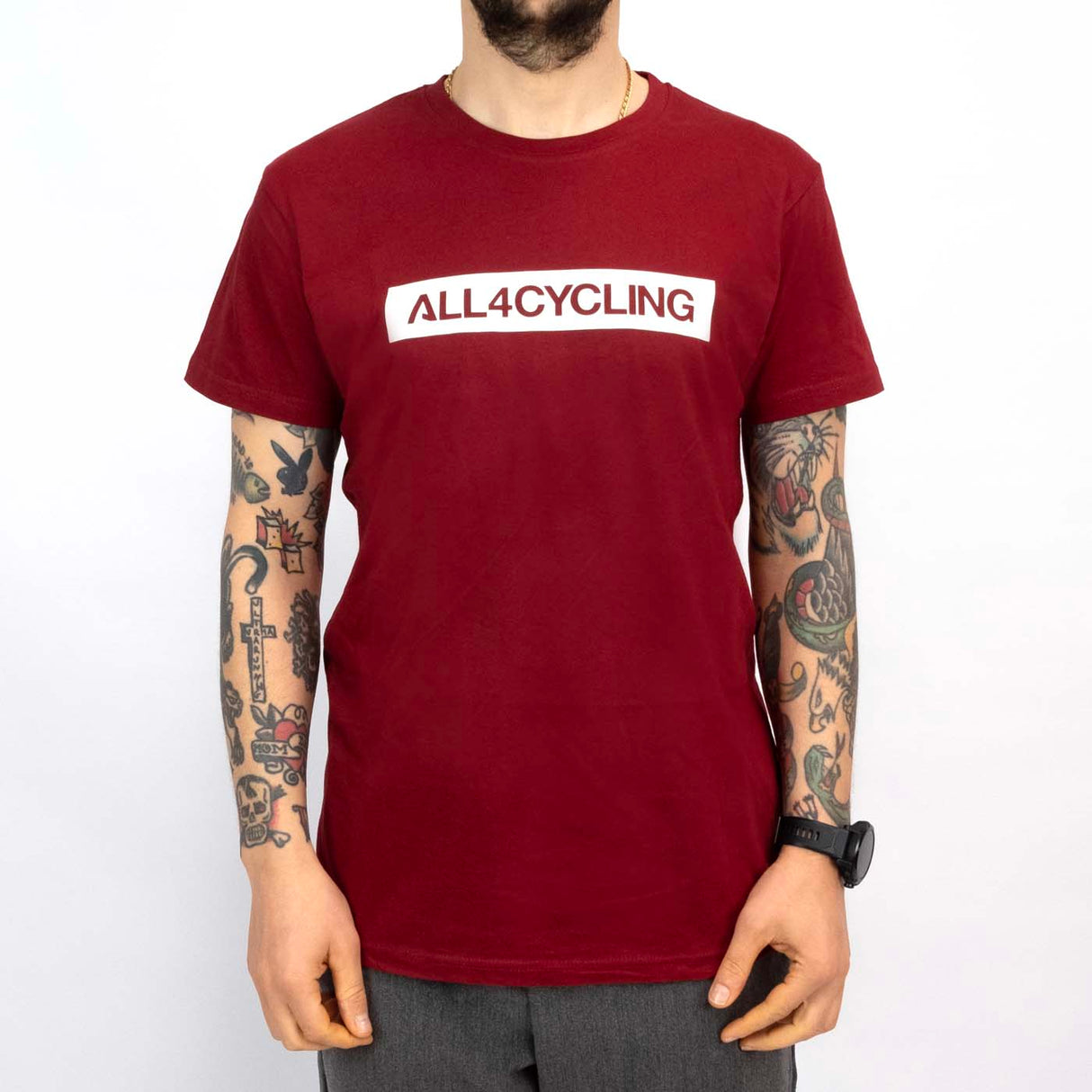 T-Shirt All4cycling - Bordeaux - P