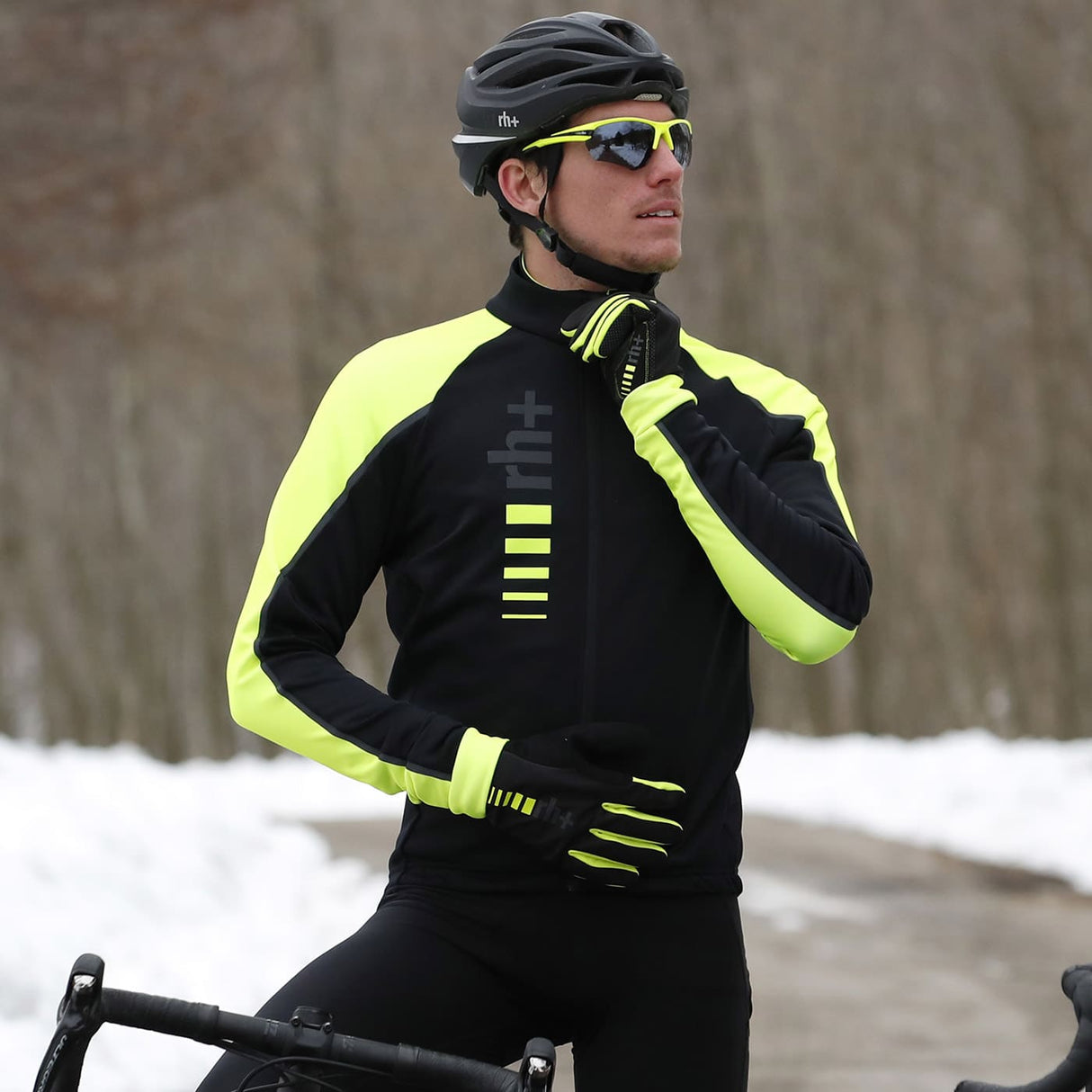 Maglia maniche lunghe Rh+ Code 2 - Nero giallo - G