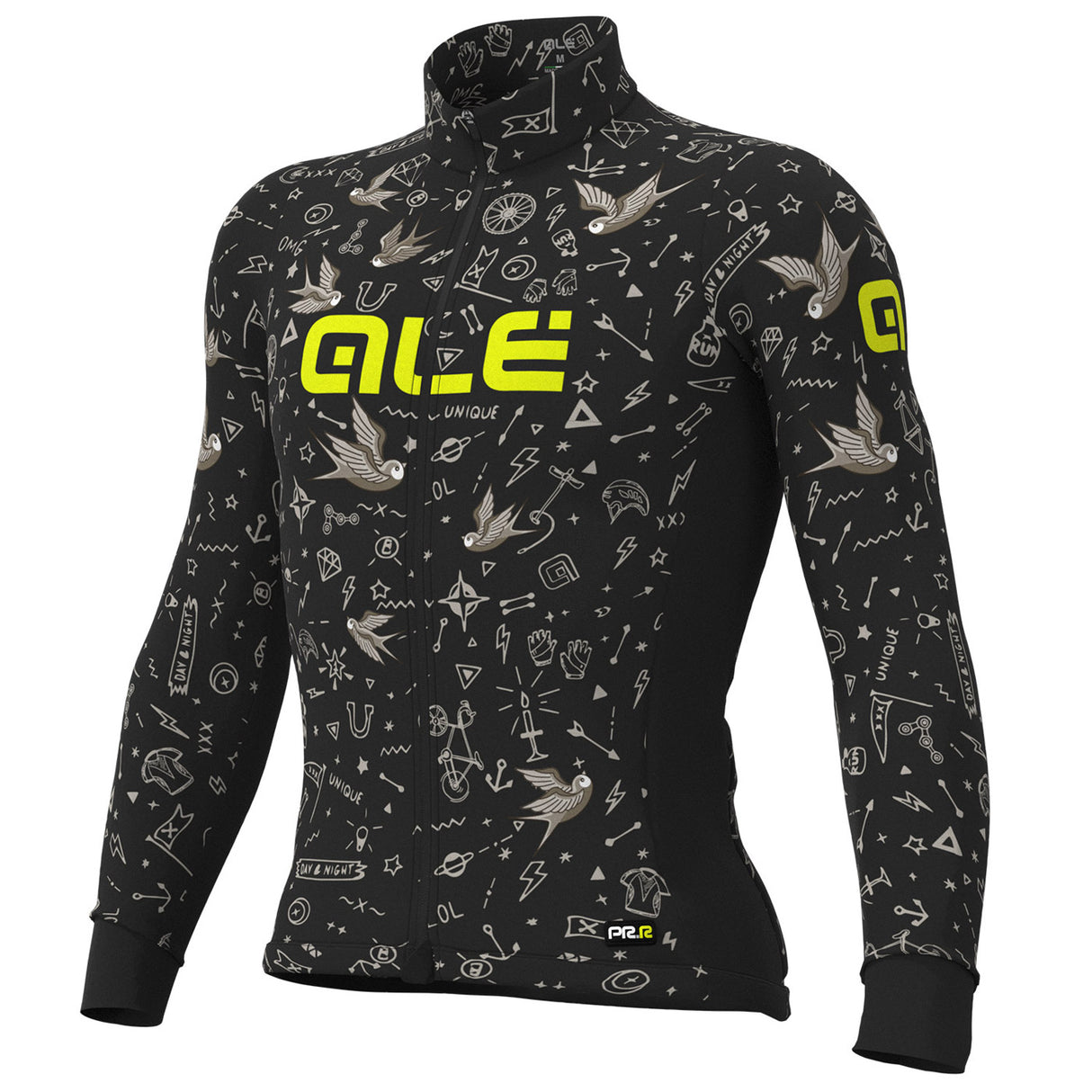 Maglia maniche lunghe Ale PRR Versilia - Nero