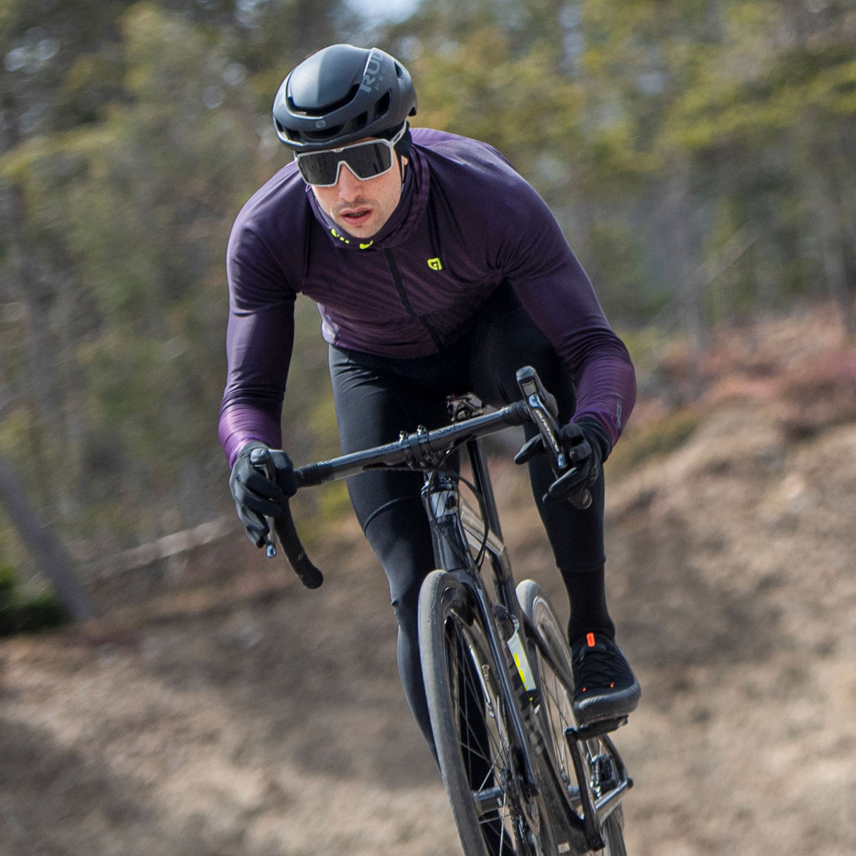 Maglia maniche lunghe Ale PRR Green Digital - Viola - G