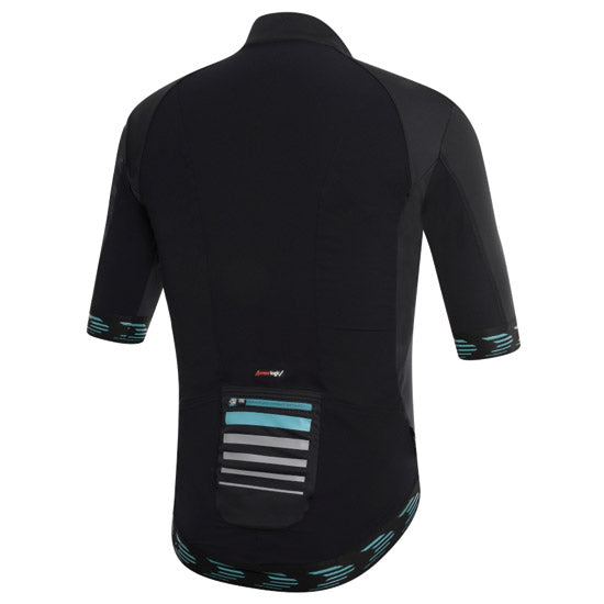 Maglia Zerorh Shark - Nero Verde Acqua