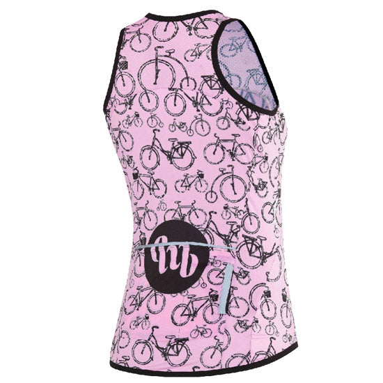 Maglia donna senza maniche MbWear - Bike pink