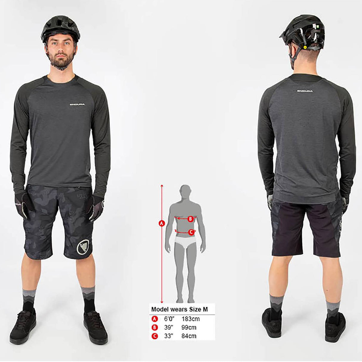 Maglia maniche lunghe Endura SingleTrack - Nero - E