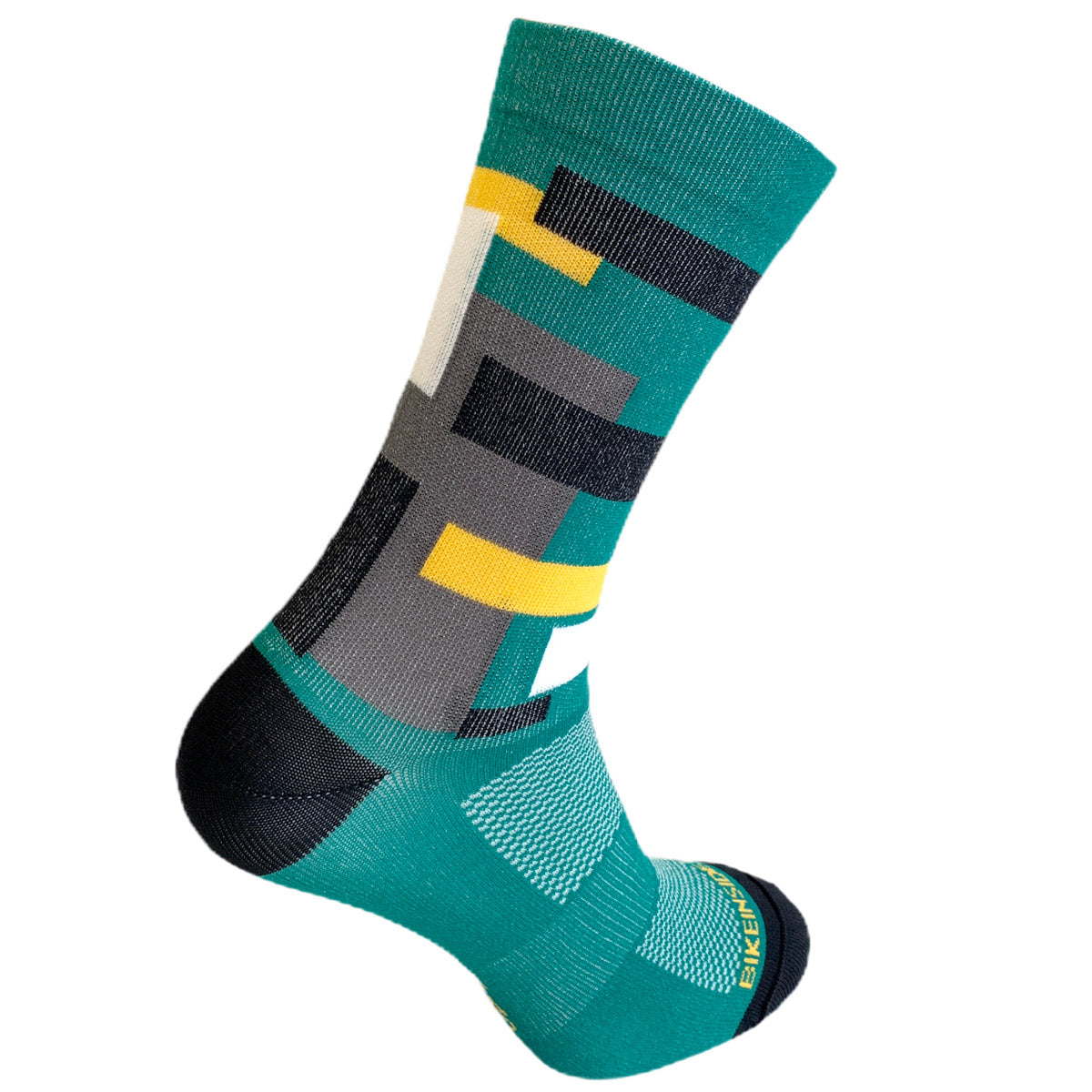 Calcetin Bike Inside Geometric Verde