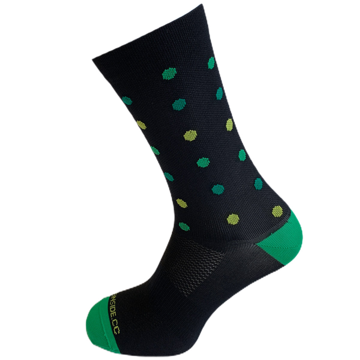 Calze Bike Inside Spaiate - Pois Verde