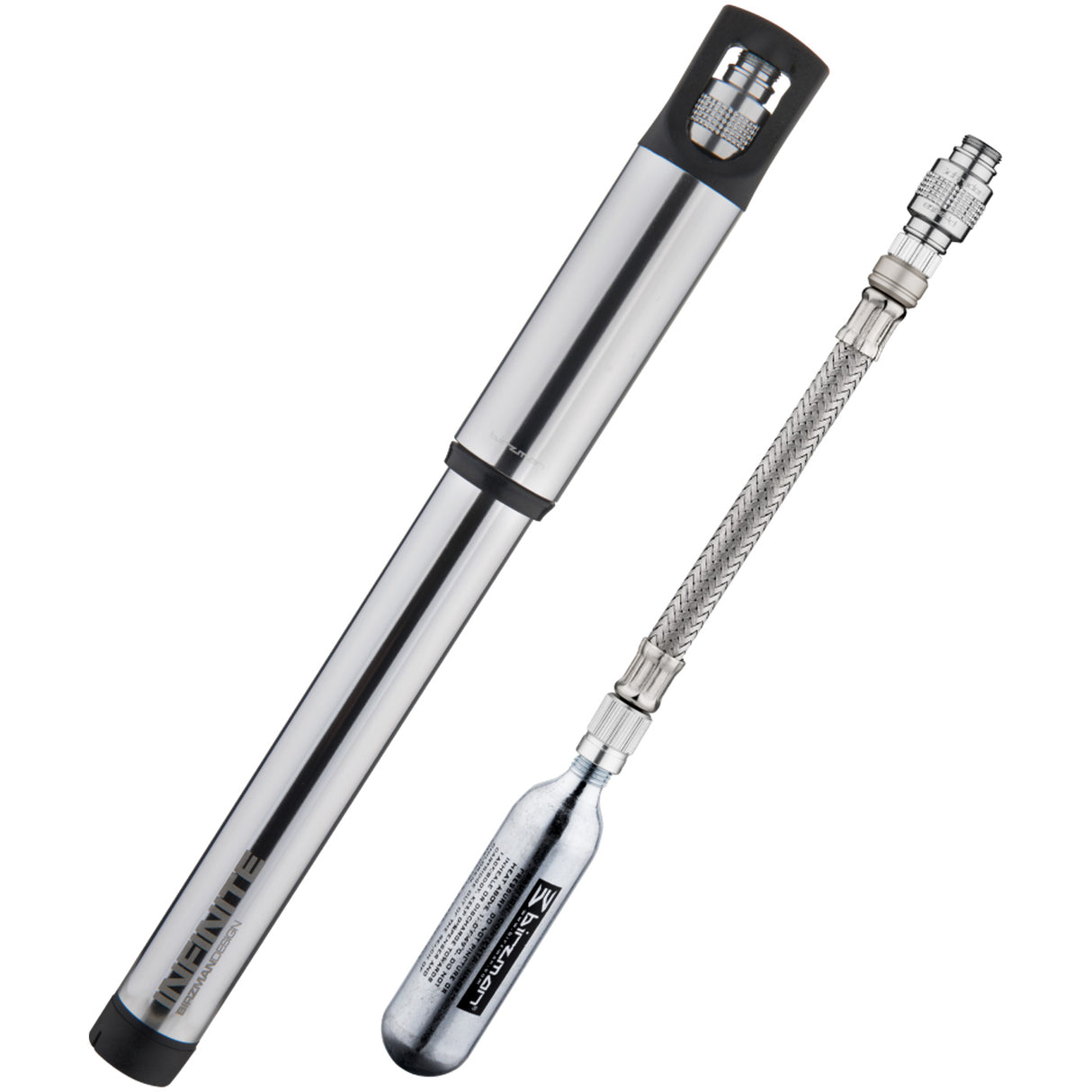 Mini-Pompa Aria Birzman Infinite Road + CO2 - Argento - I