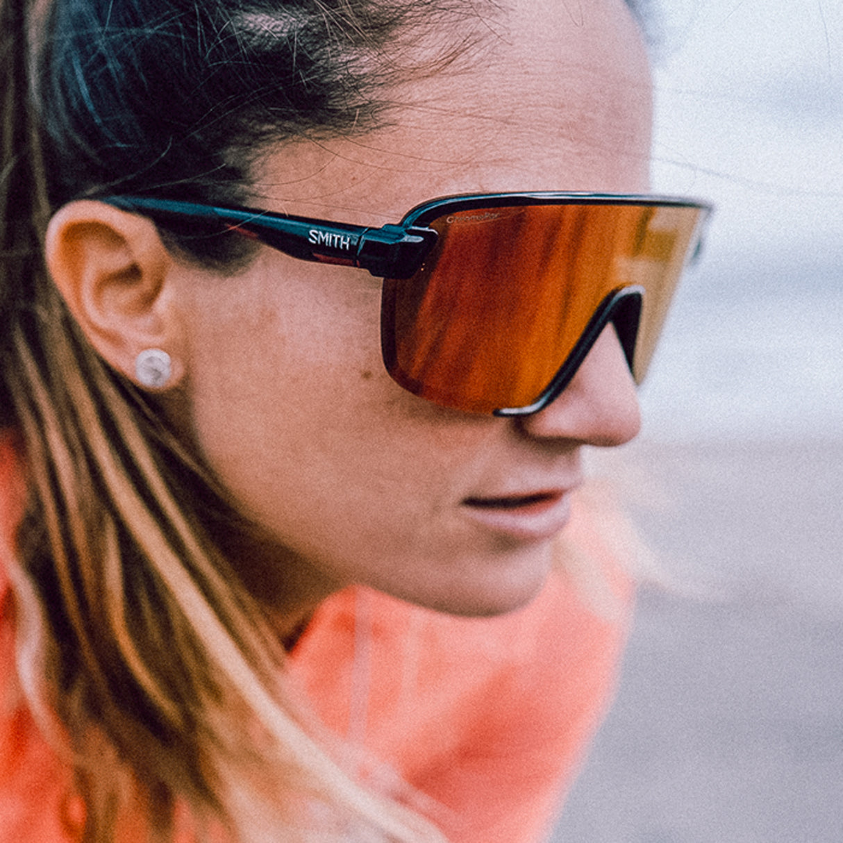 Occhiali Smith Bobcat - Black ChromaPop Red - M