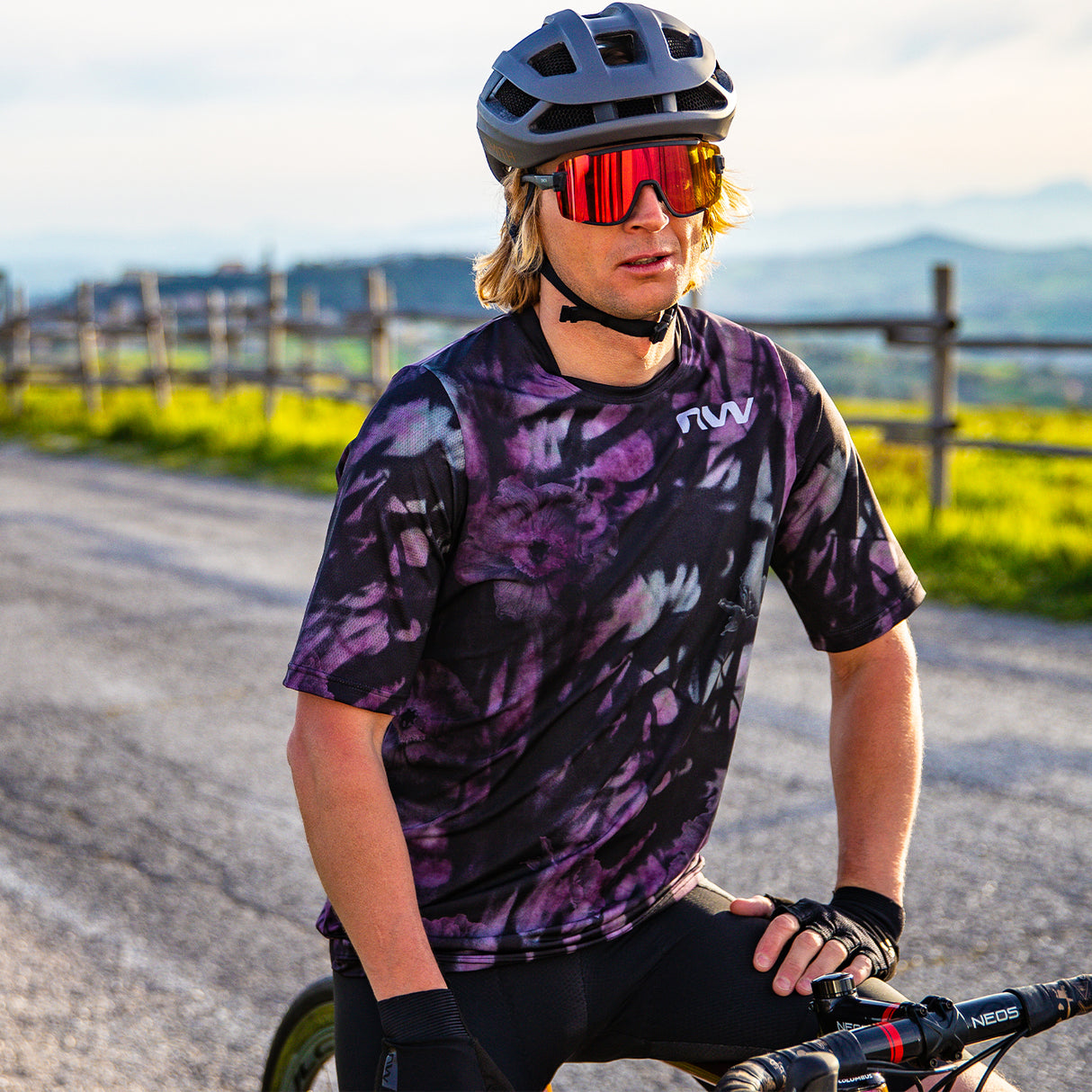 Maglia Northwave Bomb Flower - Viola - C