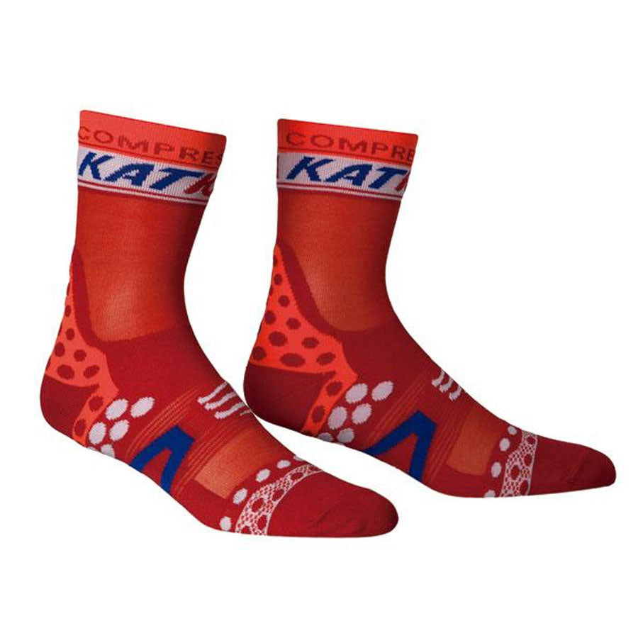 Calze Compressport Pro Racing 3D - Katusha Rosso