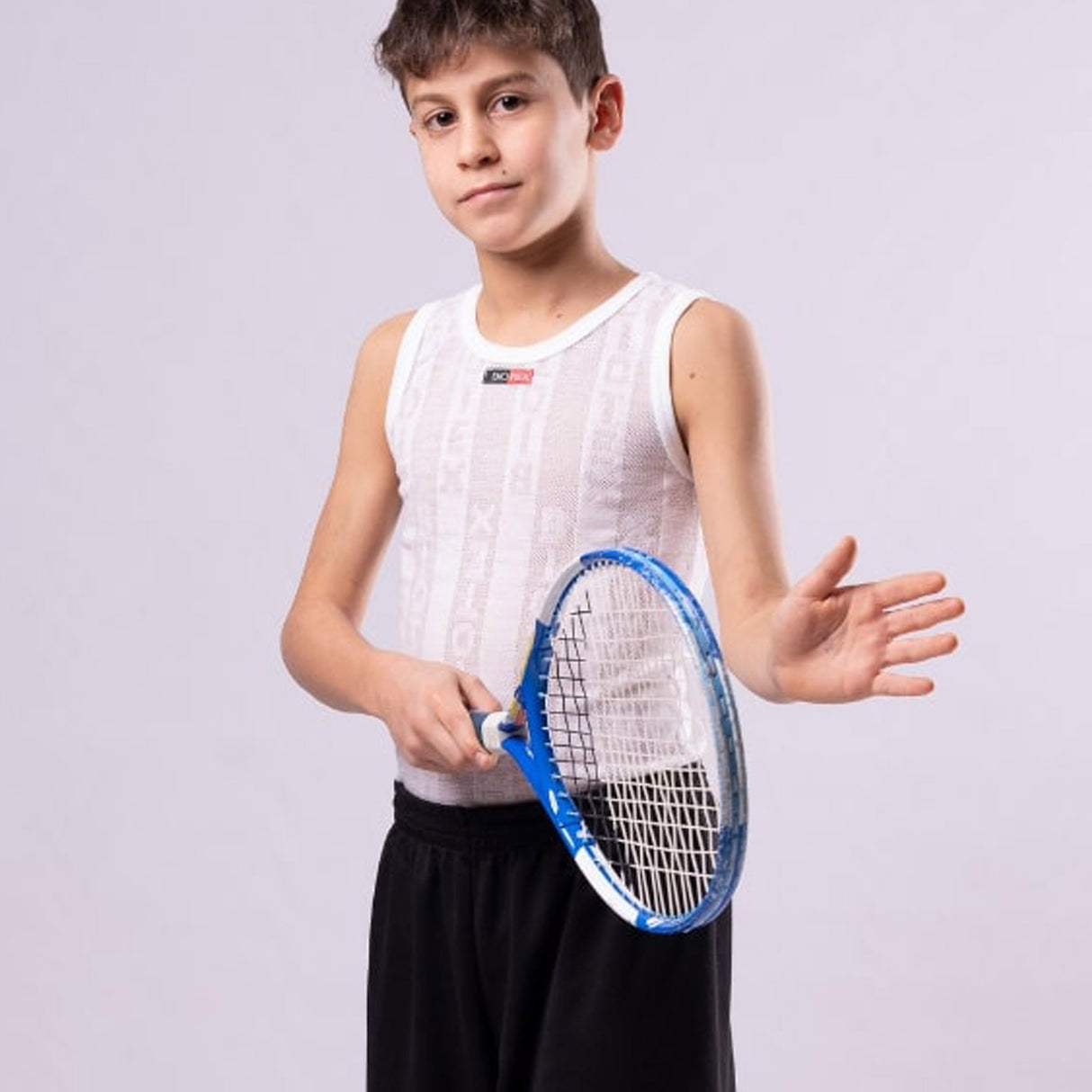 Maglia intima senza maniche bambino Biotex Microrete J - Bianco