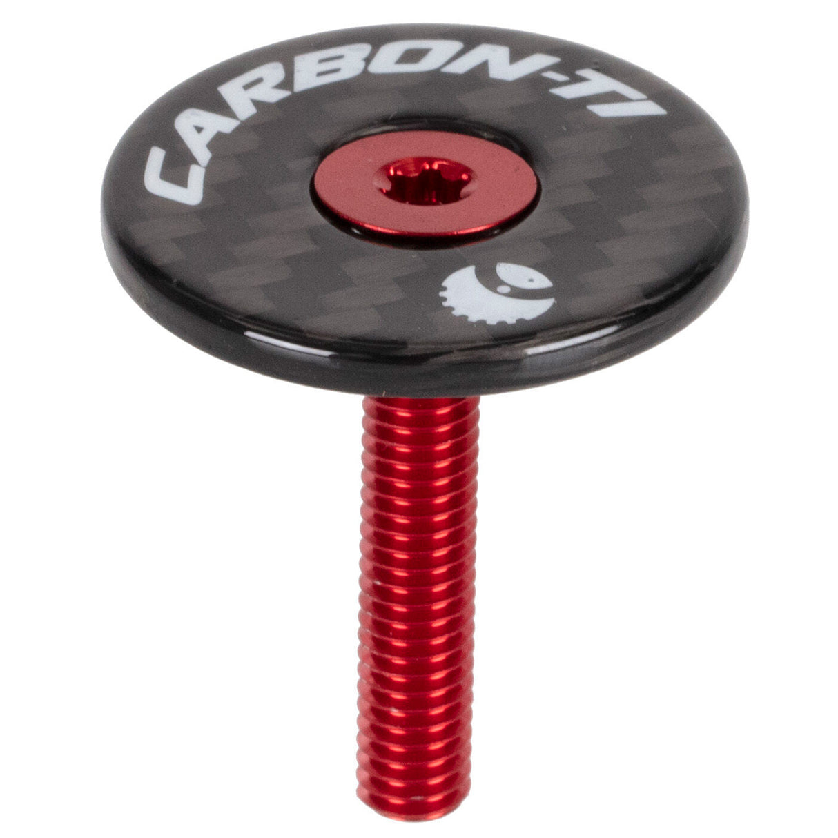 Tappo serie sterzo Carbon-Ti X-Cap Carbon - Rosso - E