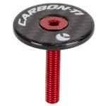 Carbon-Ti X-Cap Carbon steering cap - Red
