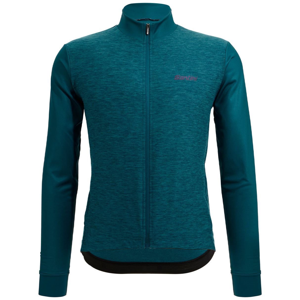Maglia maniche lunghe Santini Colore Puro - Verde - F