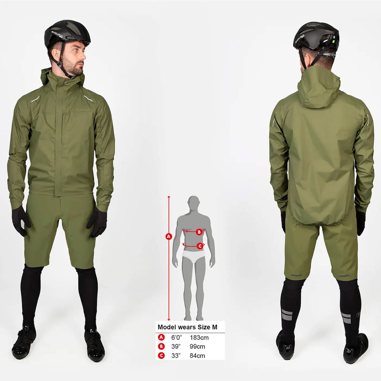 Giacca Endura GV500 Waterproof - Verde - F