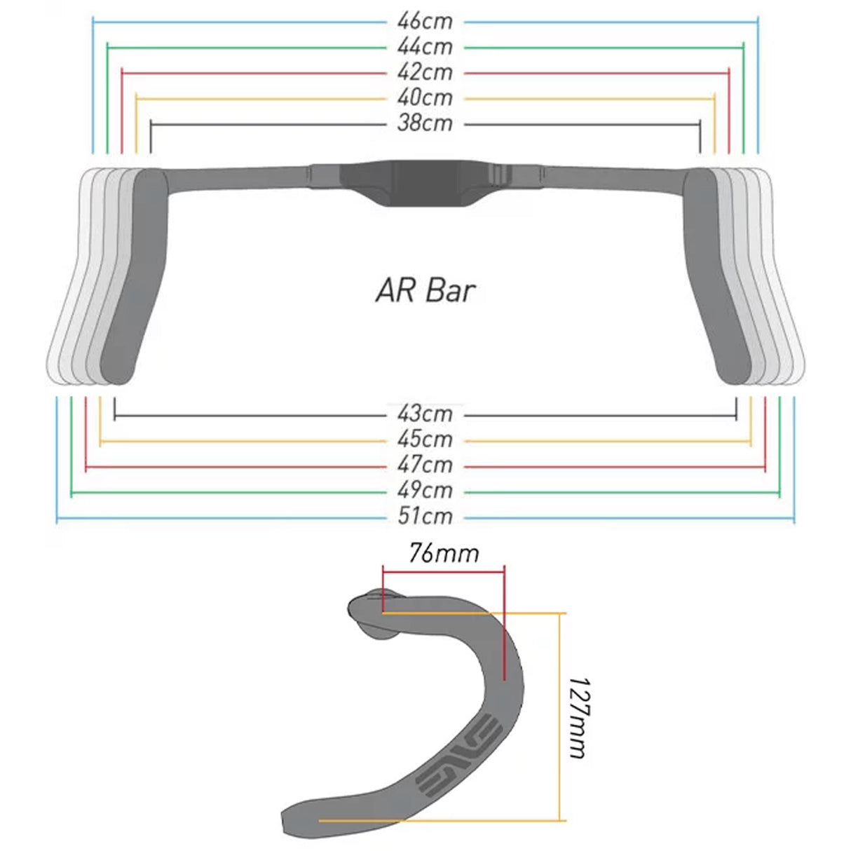 Manubrio Enve SES AR Road - Nero - I