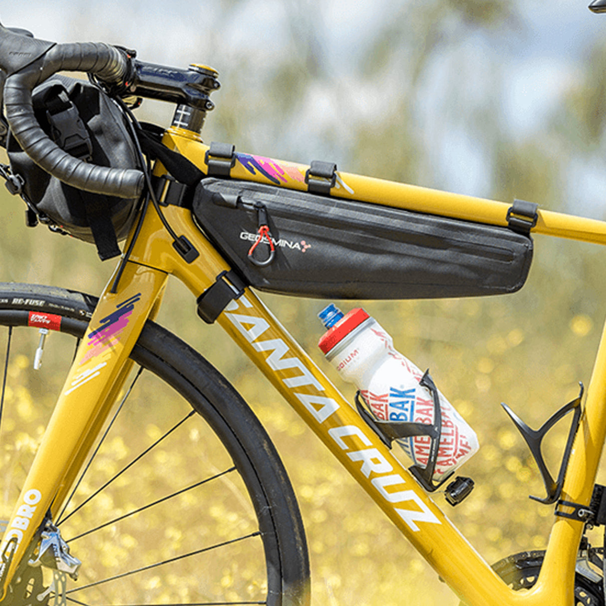 Borsa telaio Geosmina Small Frame Gravel - Nero - L