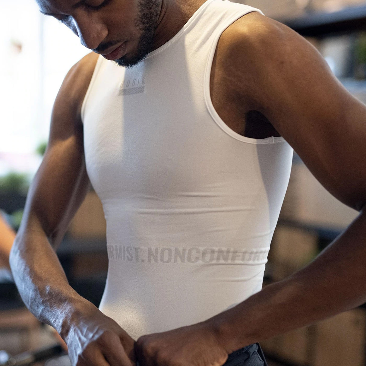 Maglia intima senza maniche Gobik Limber Skin Icelandic - Bianco - N