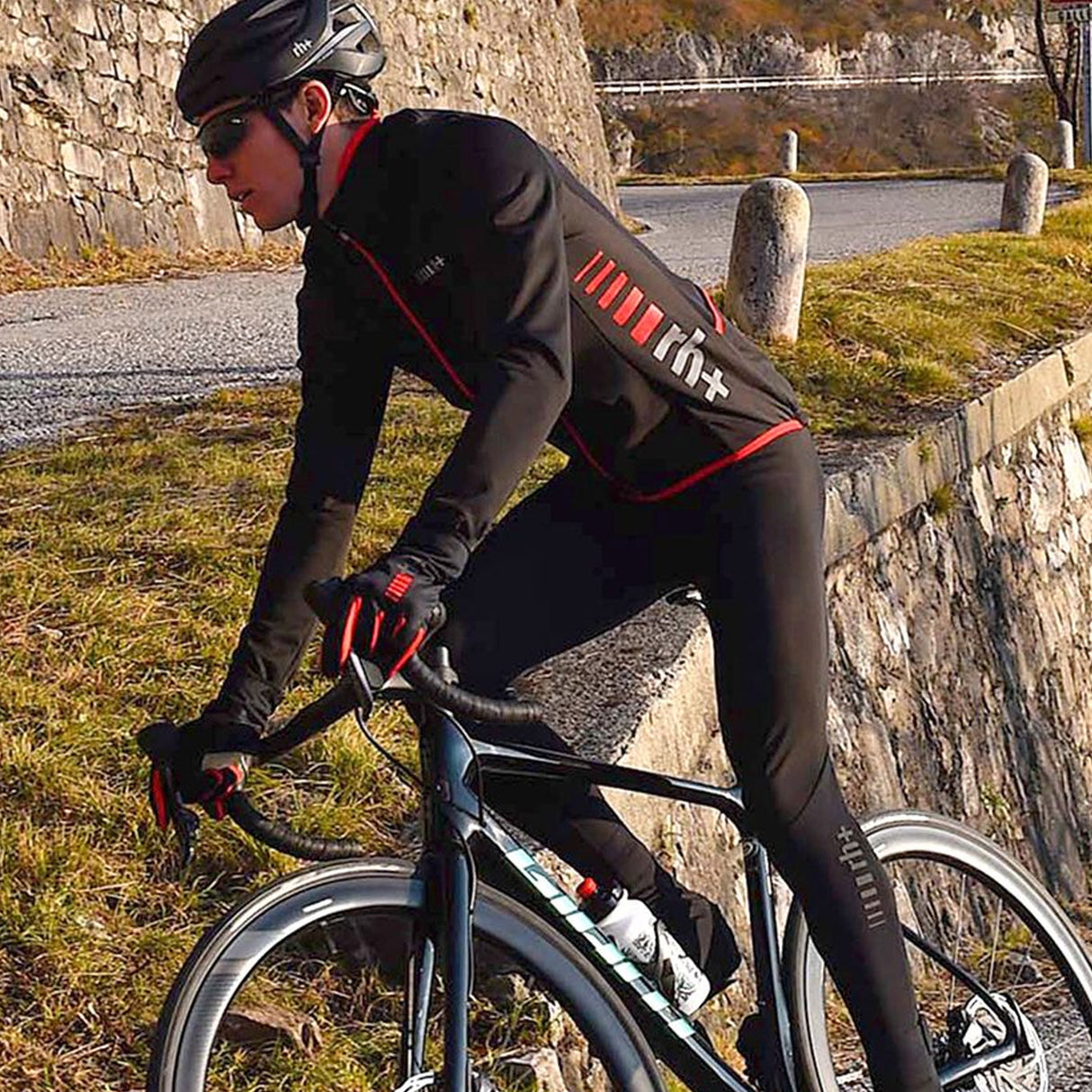 Giacca Rh+ Logo Alfa Padded - Nero rosso