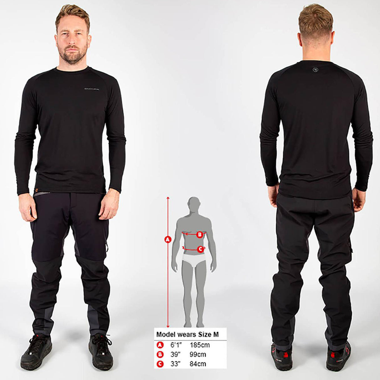 Maglia intima maniche lunghe Endura BaaBaa Blend - Nero - G