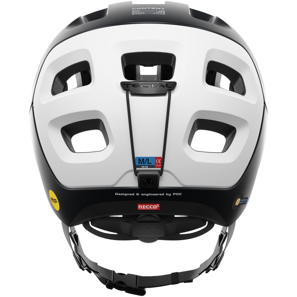 Casco Poc Tectal Race Mips - Nero bianco - A