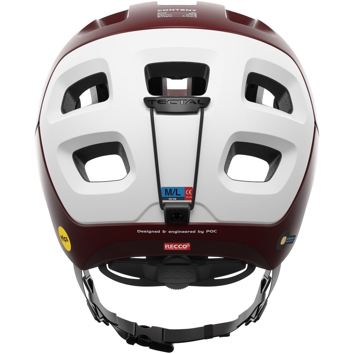 Casco Poc Tectal Race Mips - Bordeaux bianco - A