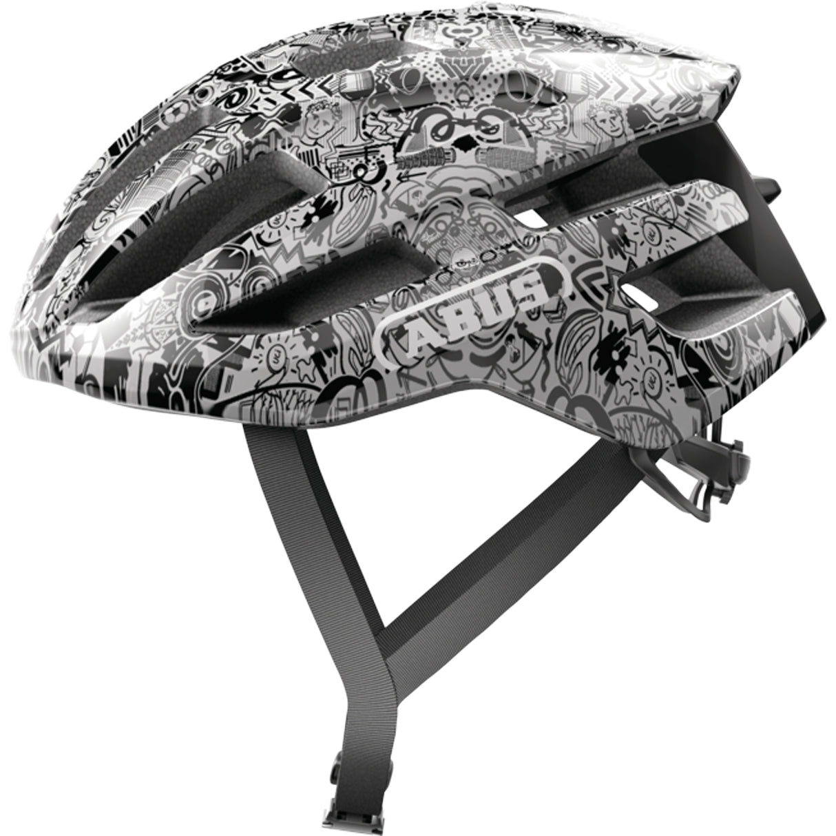 Casco Abus Powerdome Erlkonig - Bianco nero - B