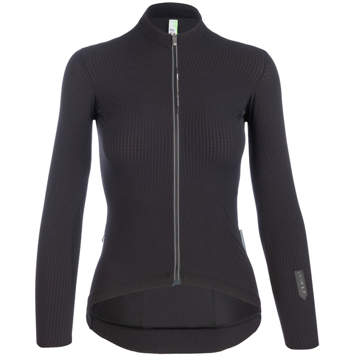 Maglia donna maniche lunghe Q36.5 Pinstripe X - Nero