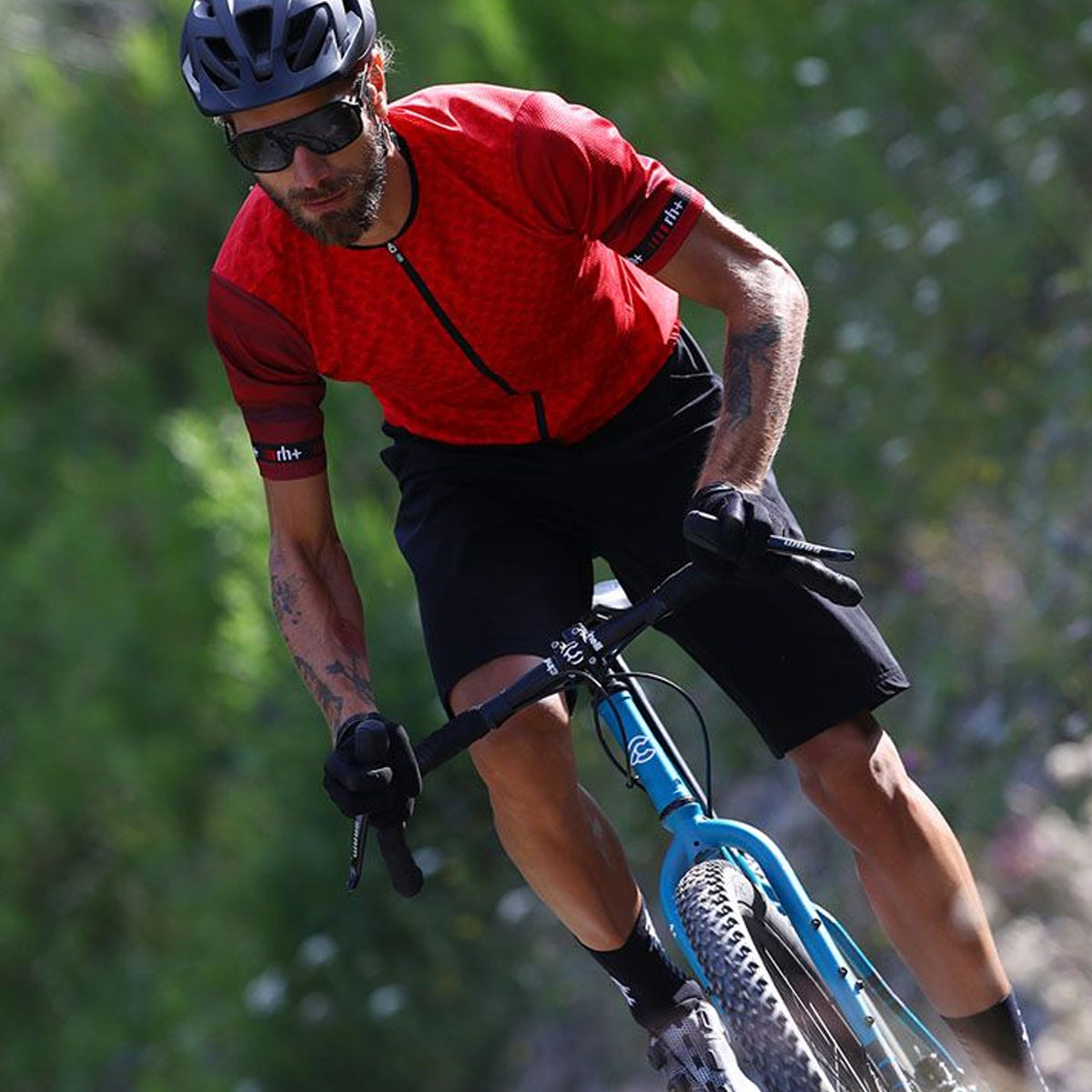 Pantaloni corti MTB Rh+ - Nero