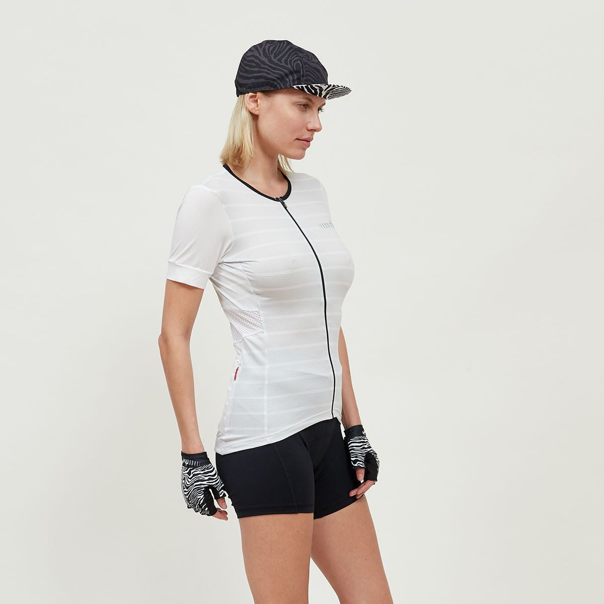 Maglia donna Rh+ Stripes - Bianco