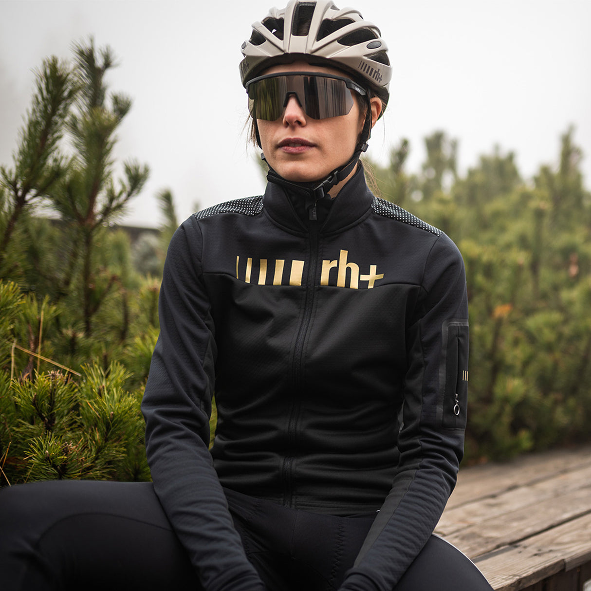 Giacca donna Rh+ Logo Thermo - Nero oro - N