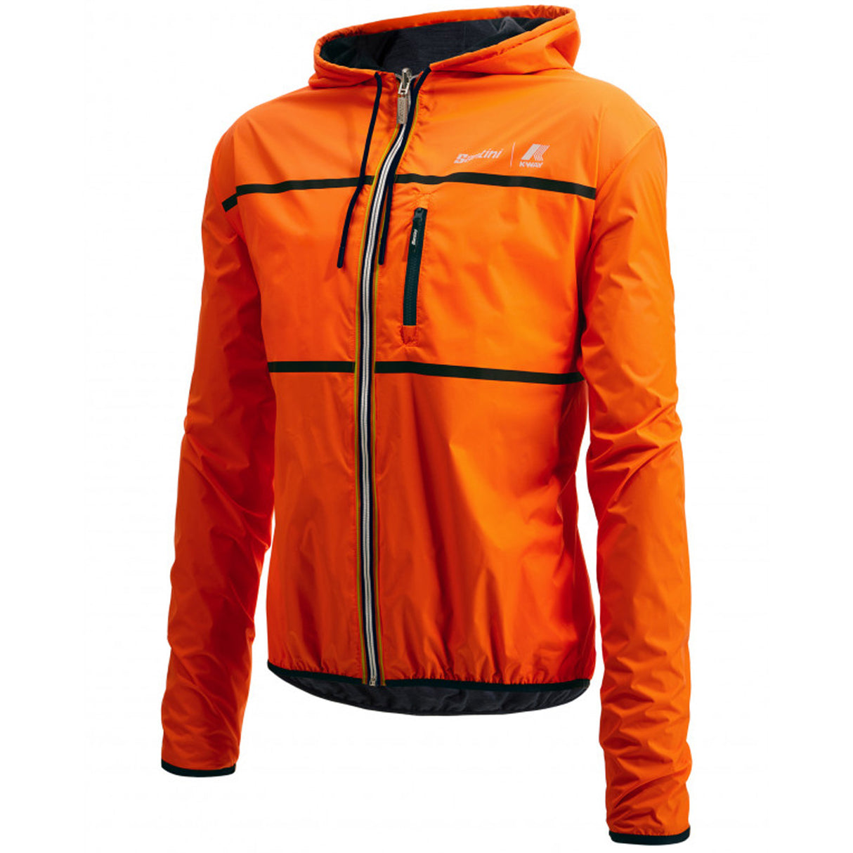 Giacca antivento reversibile Santini x K-WAY - Arancio - H