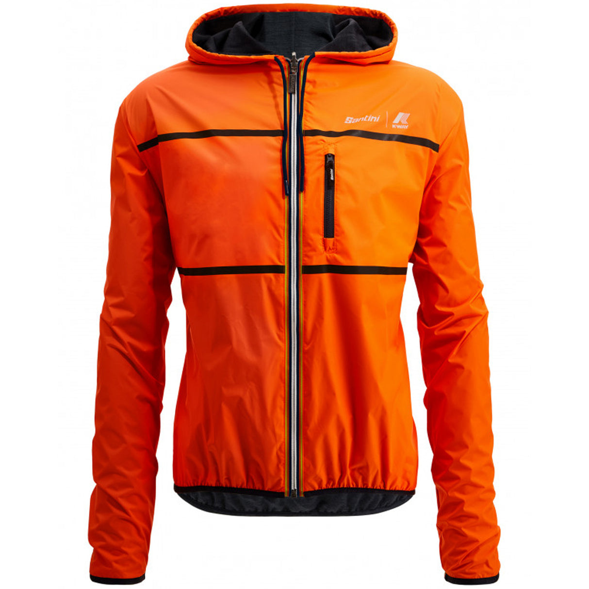 Giacca antivento reversibile Santini x K-WAY - Arancio - G