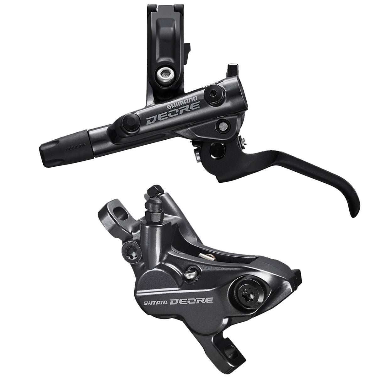 Kit freno a disco idraulico Shimano Deore 4 Pistoncini BL-M6100 + BR-M6120 + Tubo - Anteriore