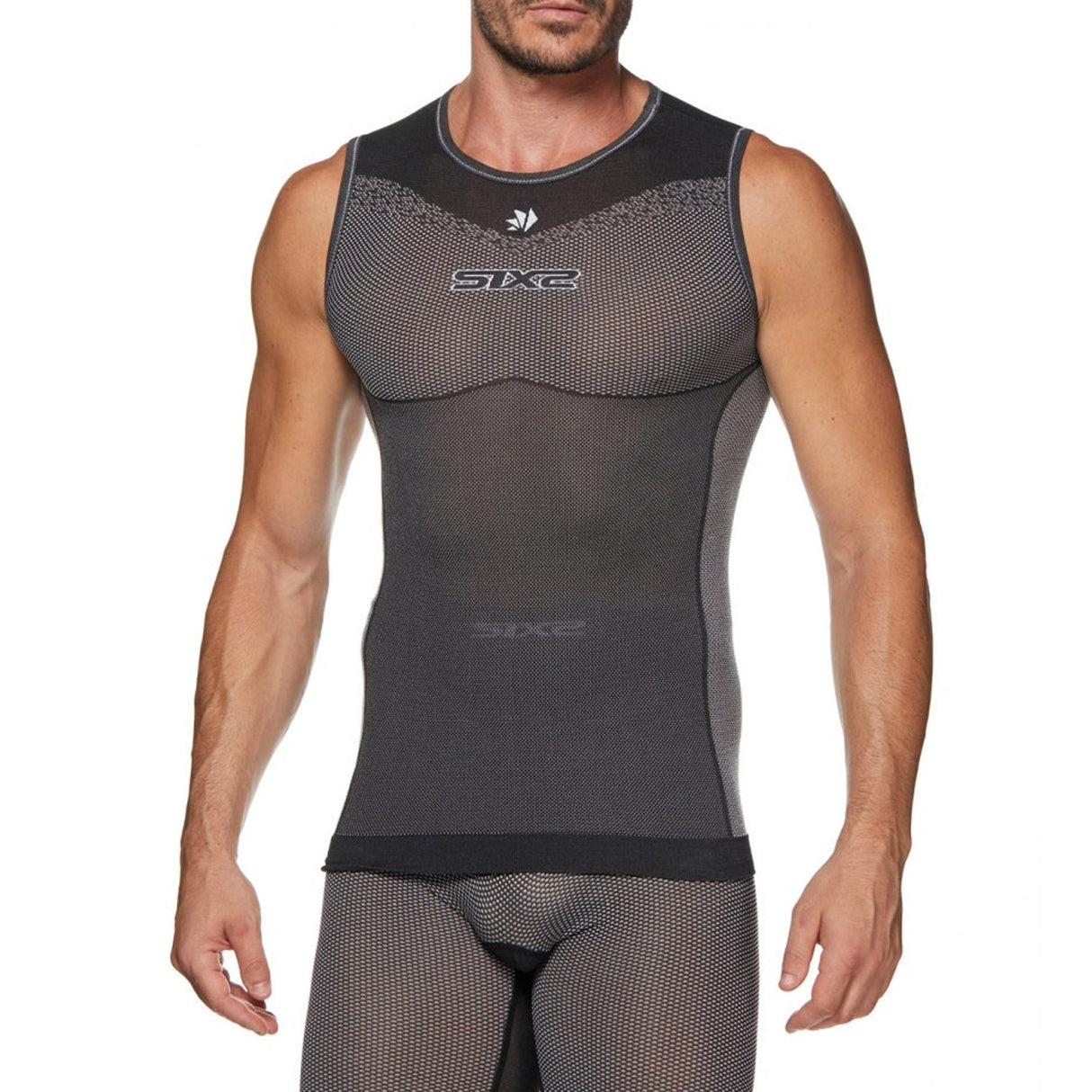 Maglia intima senza maniche SIX2 SML BT - Nero
