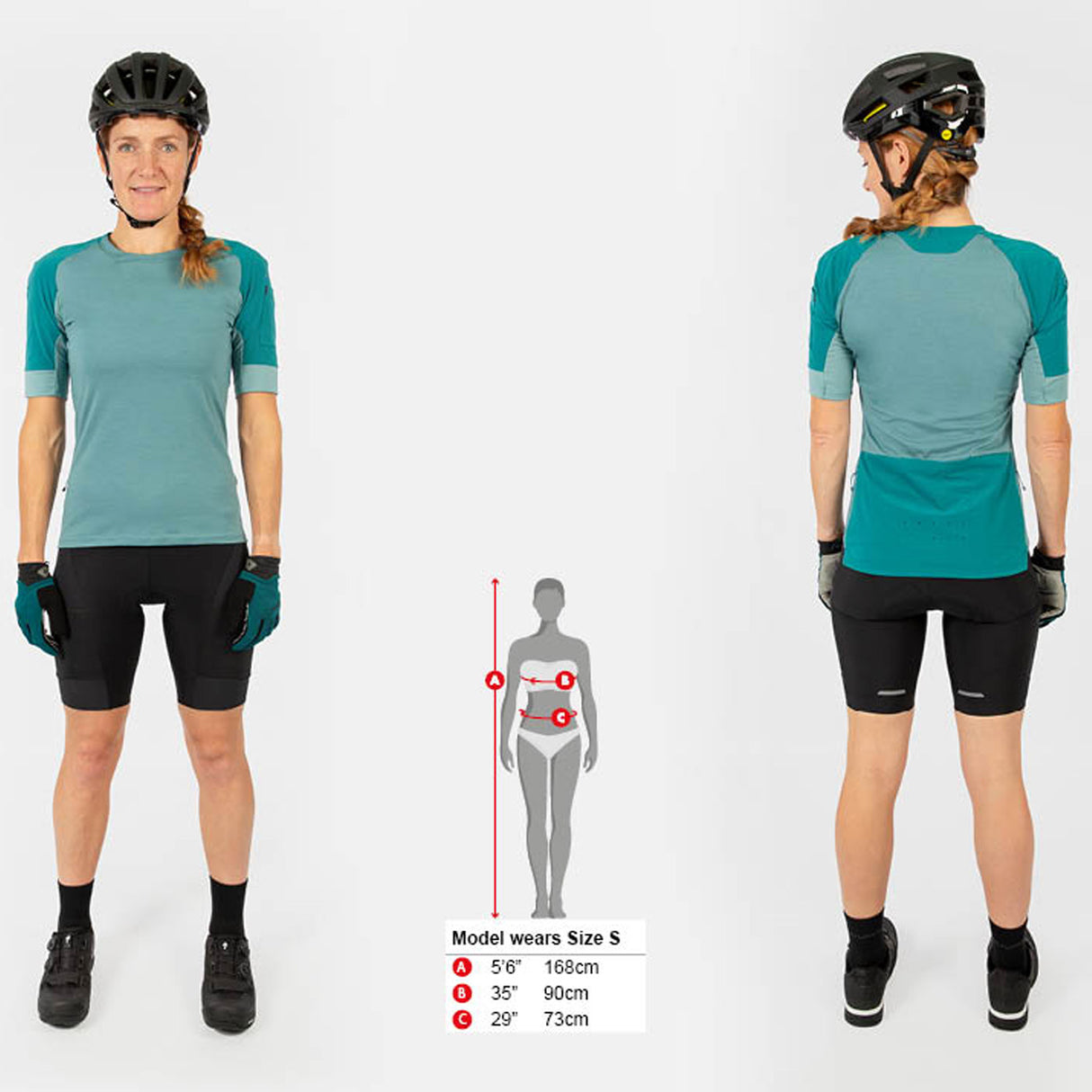 Maglia donna Endura GV500 - Verde - B